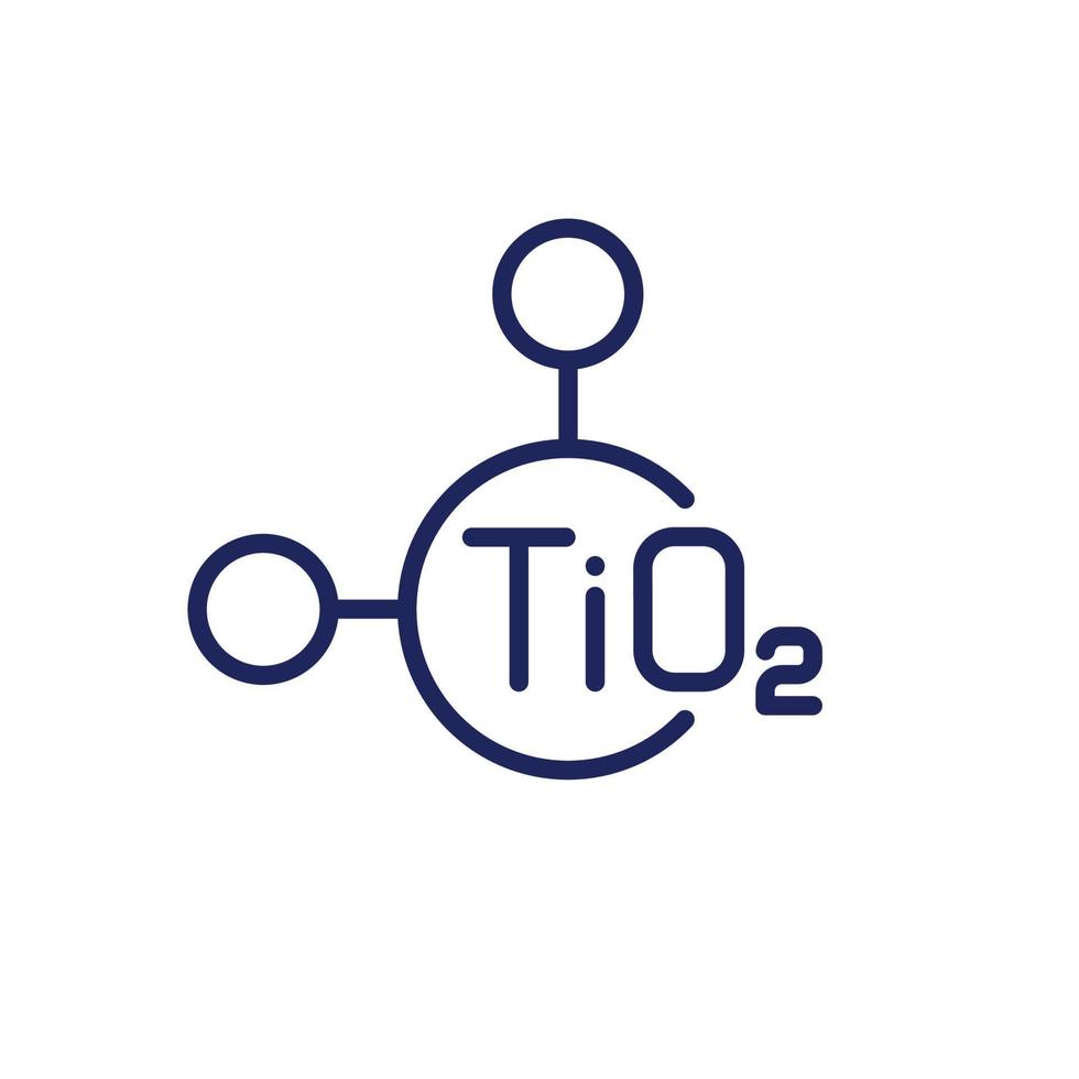 Symbol für Titandioxid-Moleküllinie vektor