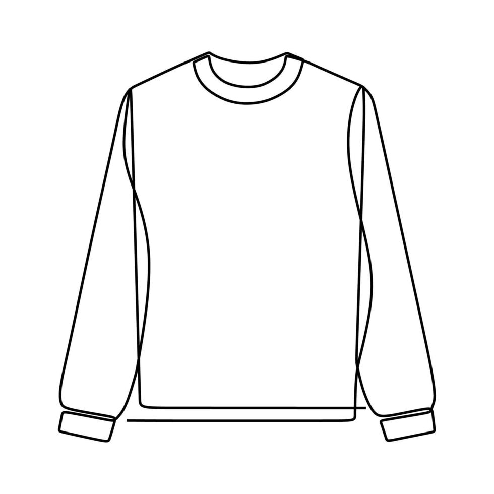 kontinuerlig linjeteckning på kläder vektor