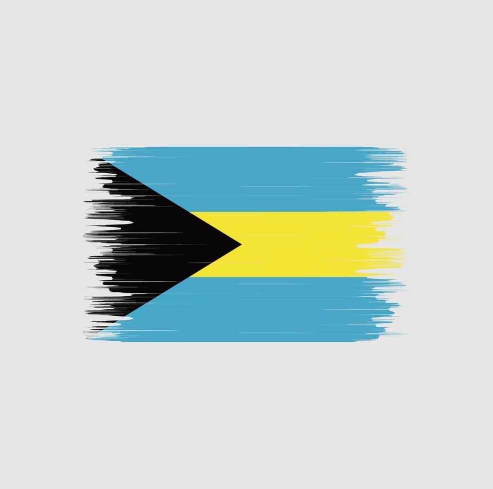 Bürste der Bahamas-Flagge. Nationalflagge vektor