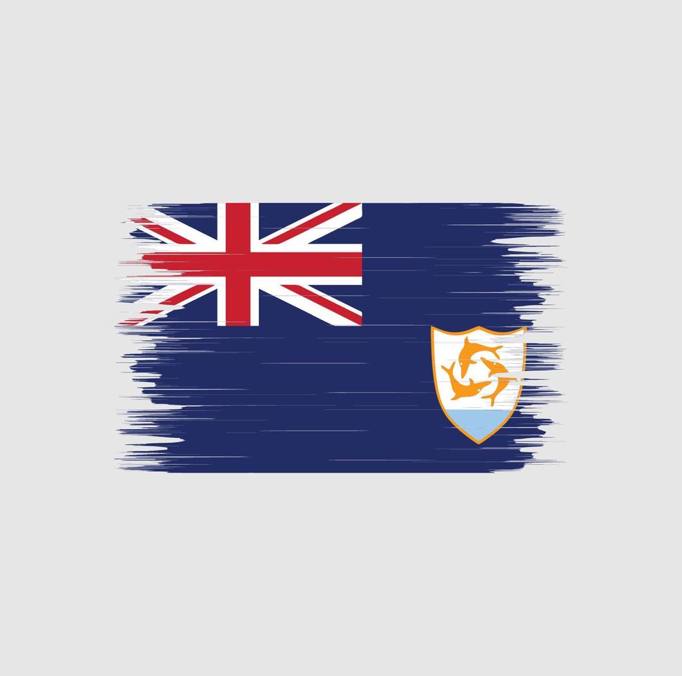 anguilla flagga borste. National flagga vektor