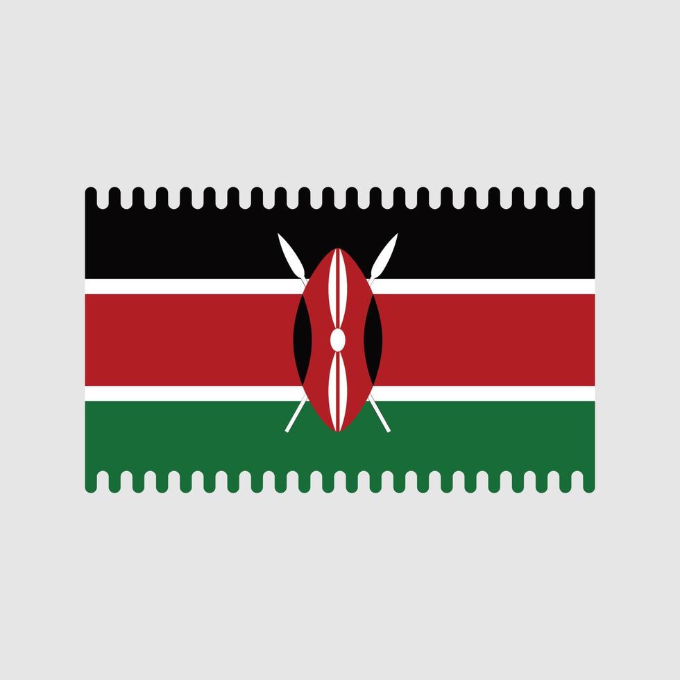 kenya flagga vektor. National flagga vektor