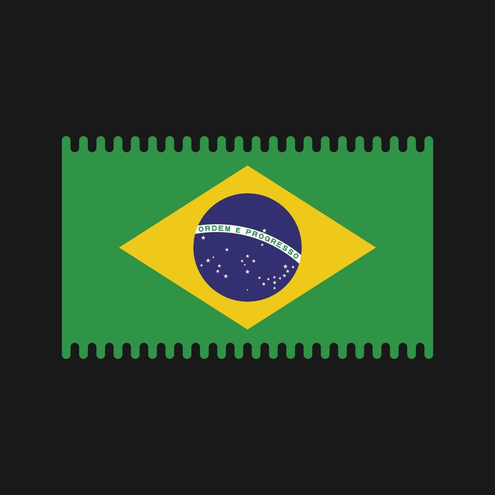 Vektor der brasilianischen Flagge. Nationalflagge