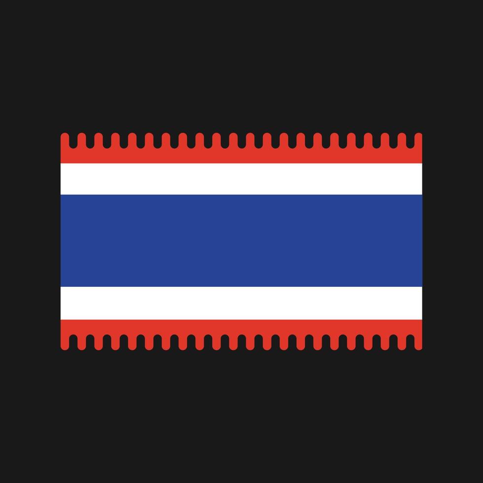 Vektor der thailändischen Flagge. Nationalflagge