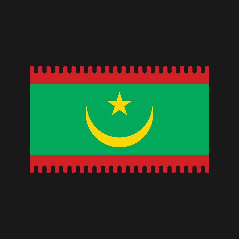 Mauretanien-Flaggenvektor. Nationalflagge vektor