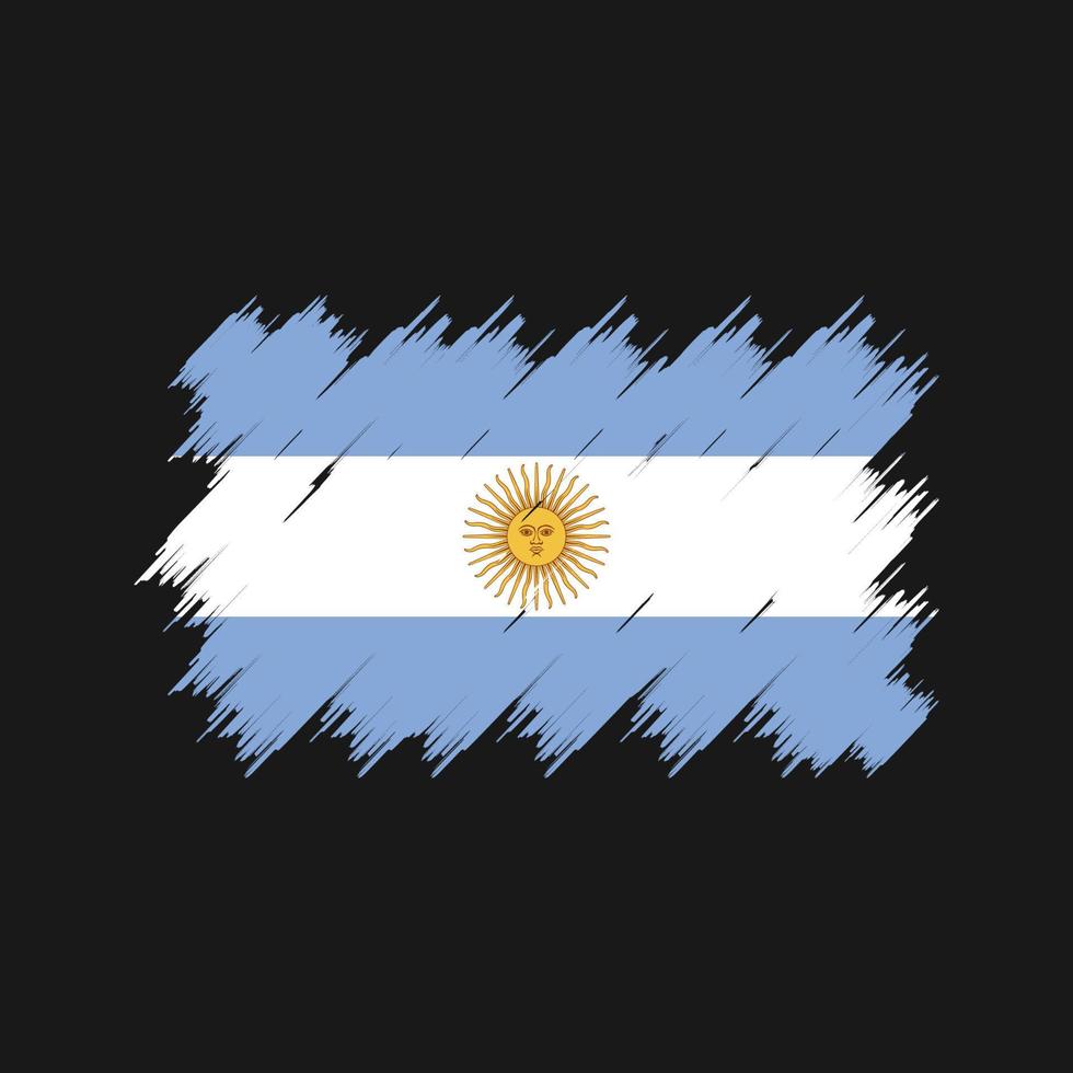 Bürste der argentinischen Flagge. Nationalflagge vektor