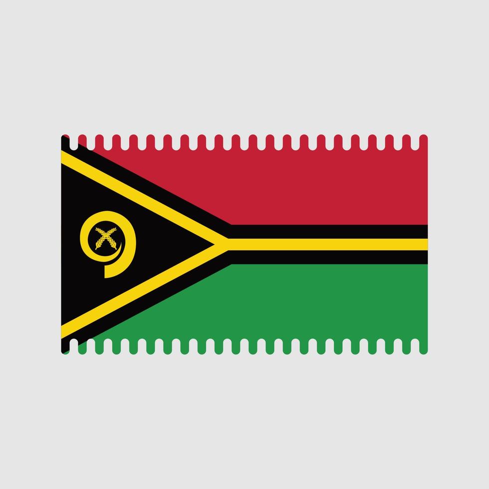 Vektor der Vanuatu-Flagge. Nationalflagge