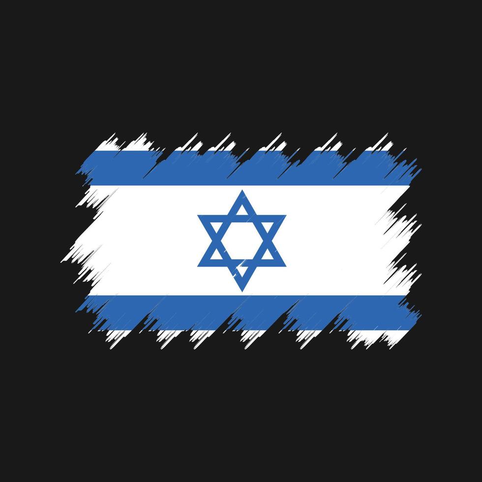 israels flagga borste. National flagga vektor