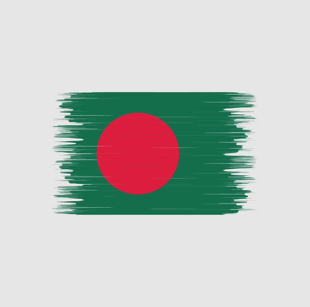 Bürste der Flagge von Bangladesch. Nationalflagge vektor