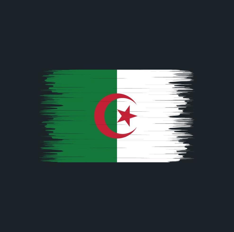 Algeriets flaggborste. National flagga vektor