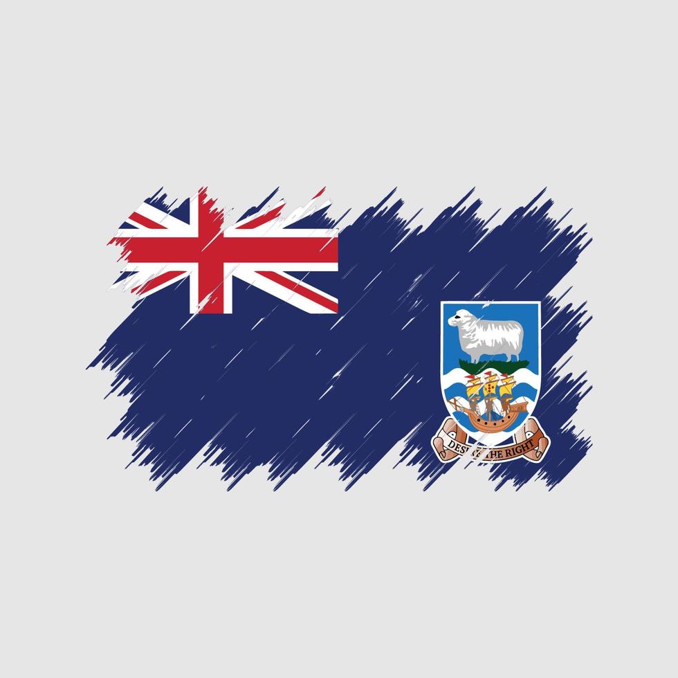 Flaggenpinsel der Falklandinseln. Nationalflagge vektor