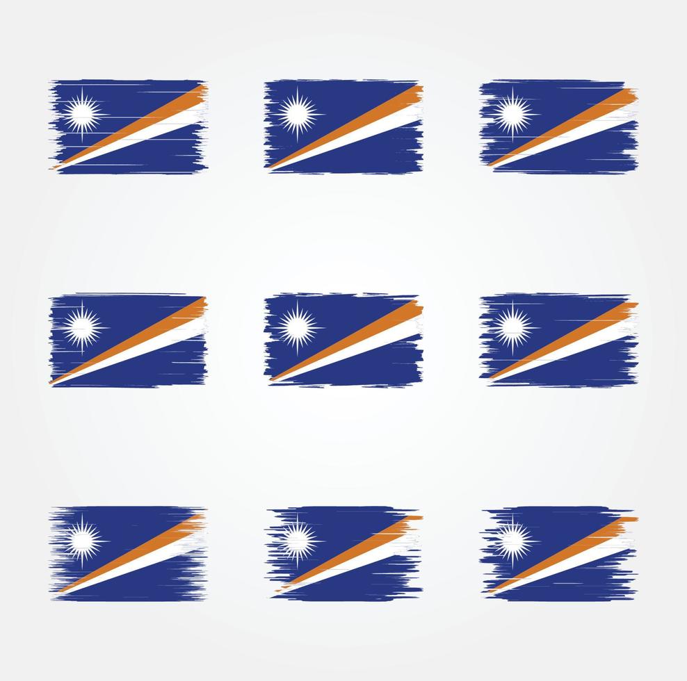 marshallöarnas flaggborste. National flagga vektor