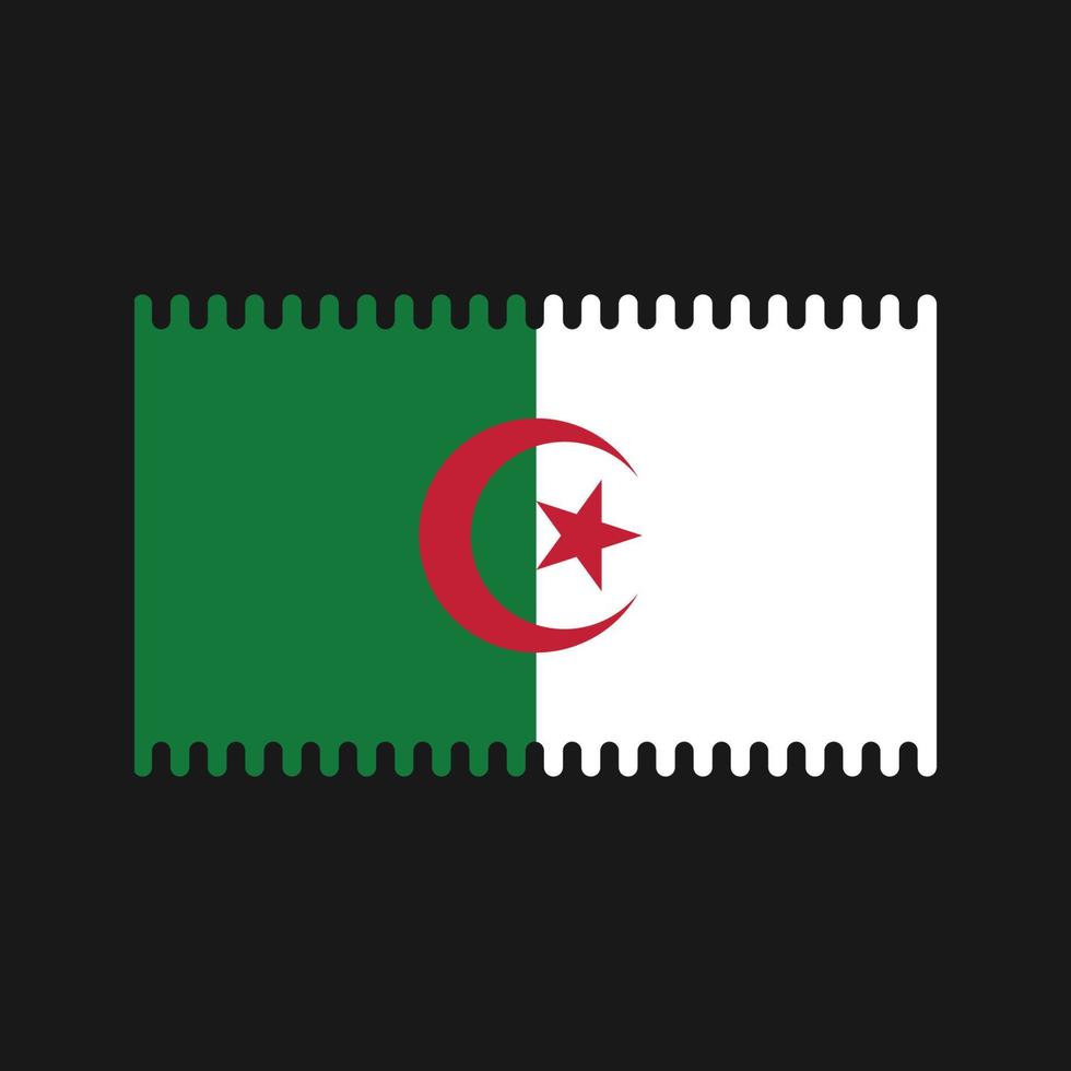 Algerien-Flaggenvektor. Nationalflagge vektor
