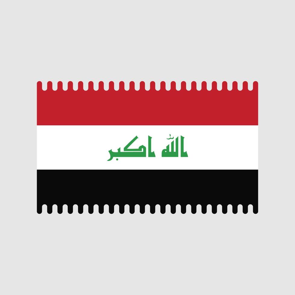 Irak flagga vektor. National flagga vektor