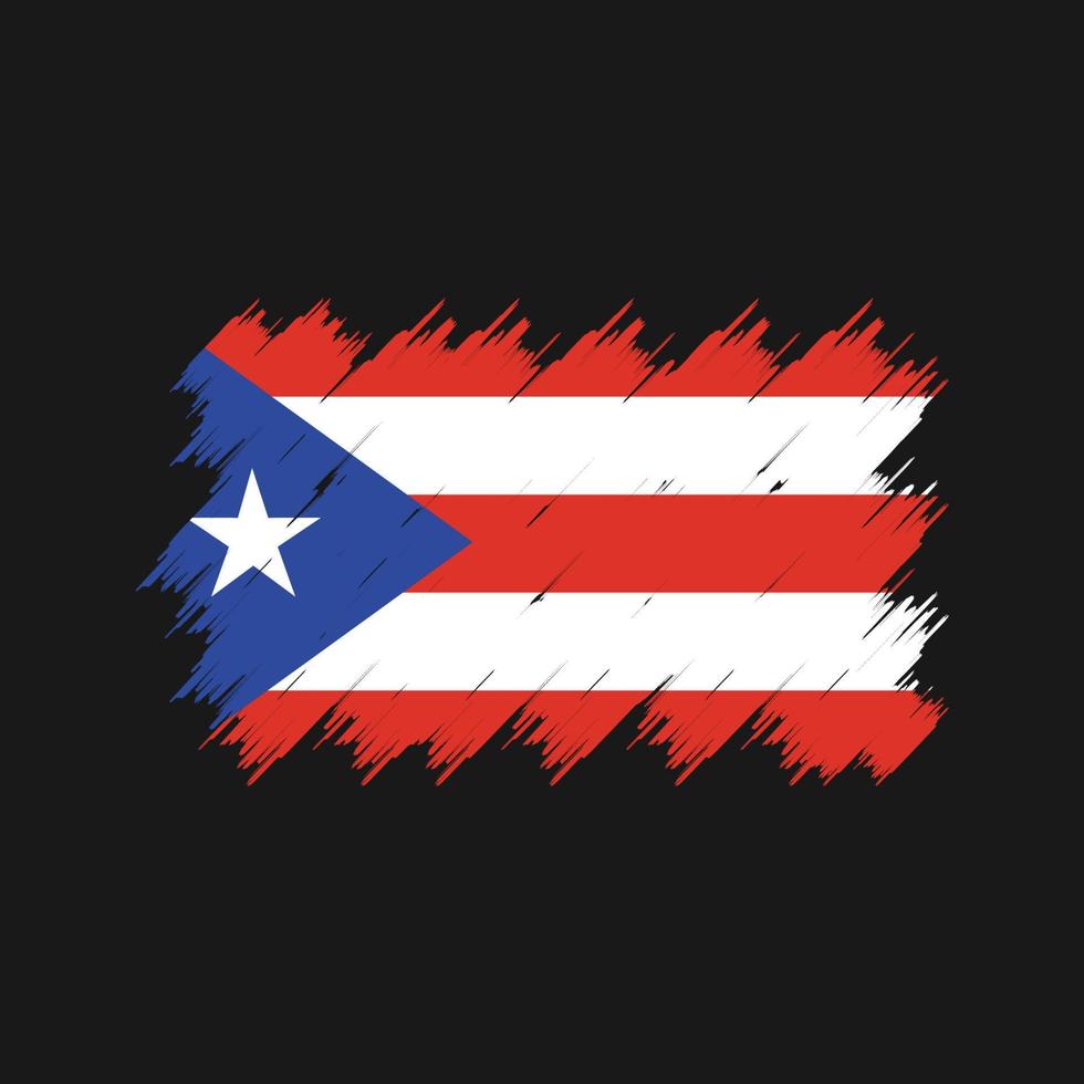 puerto-rico-flaggenpinsel. Nationalflagge vektor