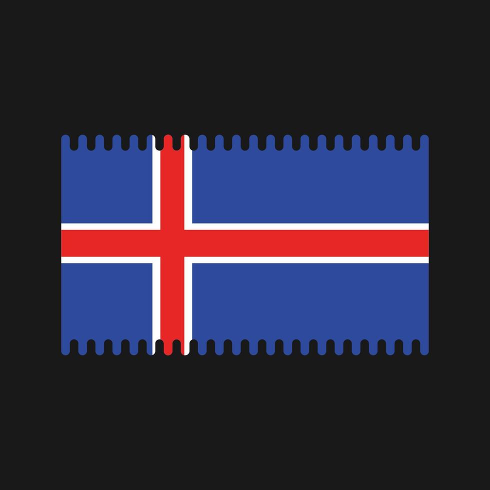 islands flagga vektor. National flagga vektor