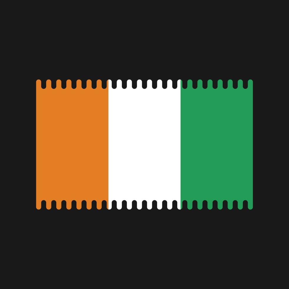 Vektor der Elfenbeinküste-Flagge. Nationalflagge