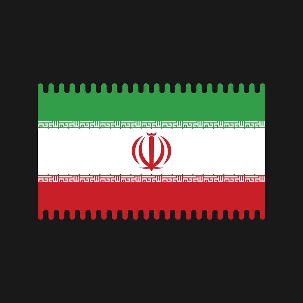 Vektor der iranischen Flagge. Nationalflagge