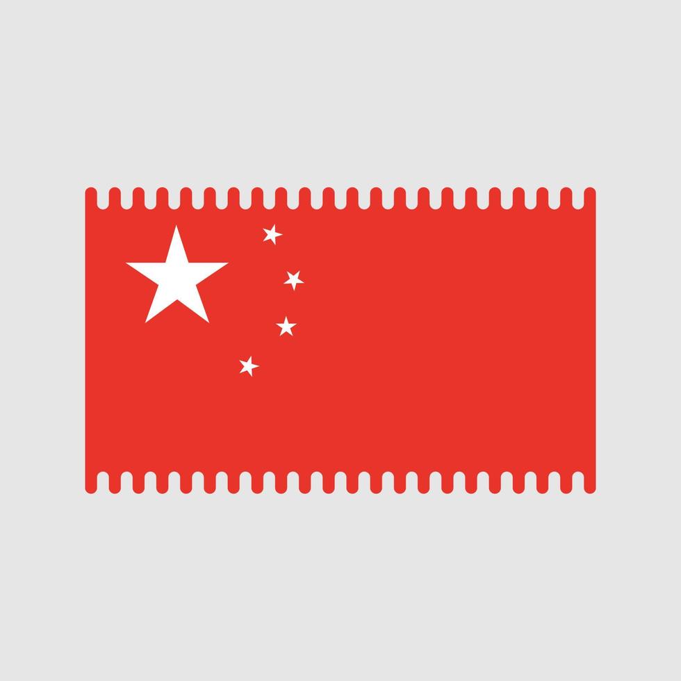 Kina flagga vektor. National flagga vektor
