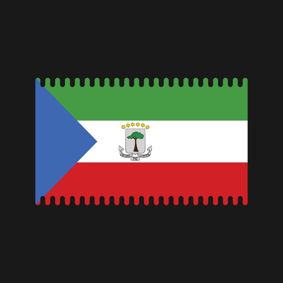 Äquatorialguinea-Flaggenvektor. Nationalflagge vektor