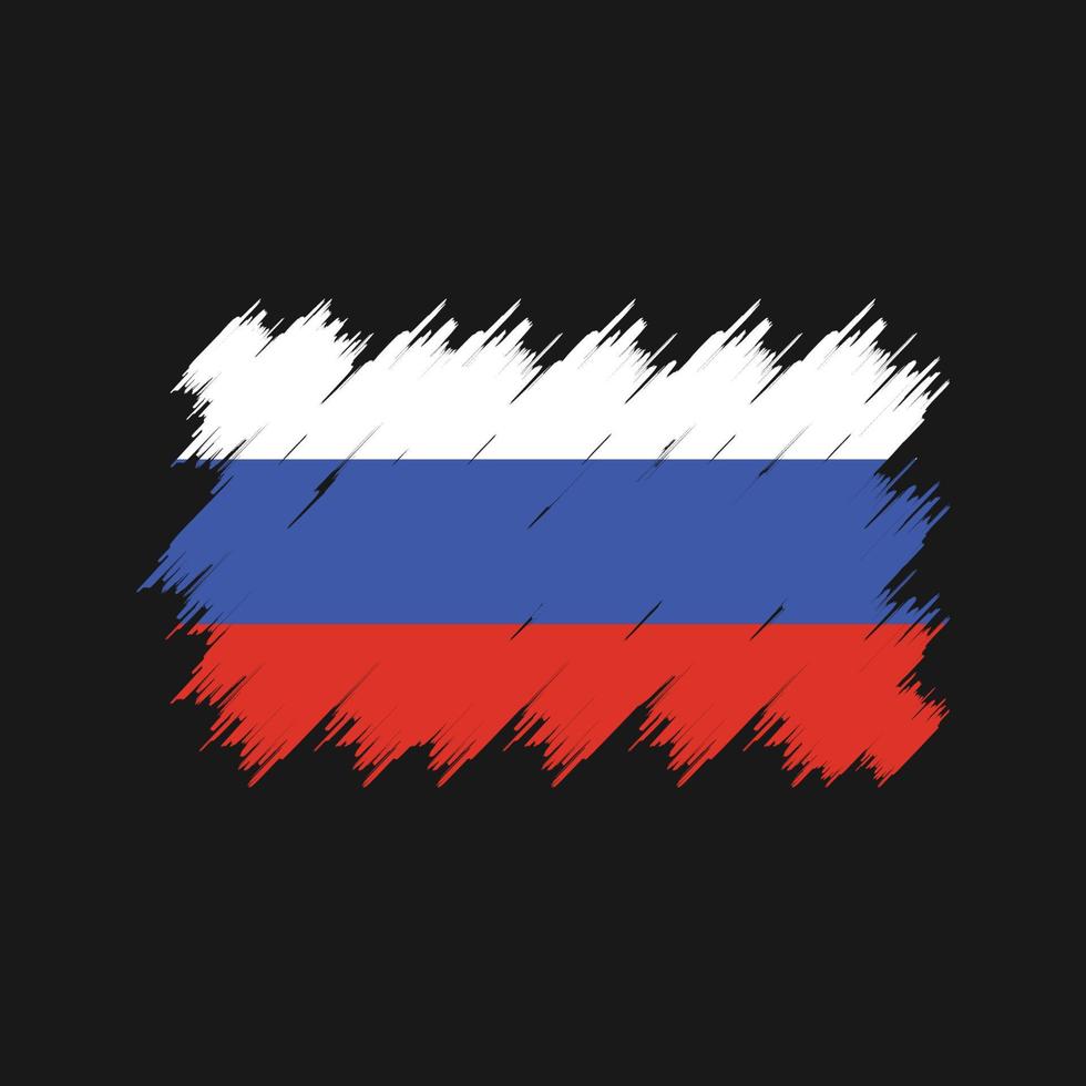 Pinsel mit russischer Flagge. Nationalflagge vektor