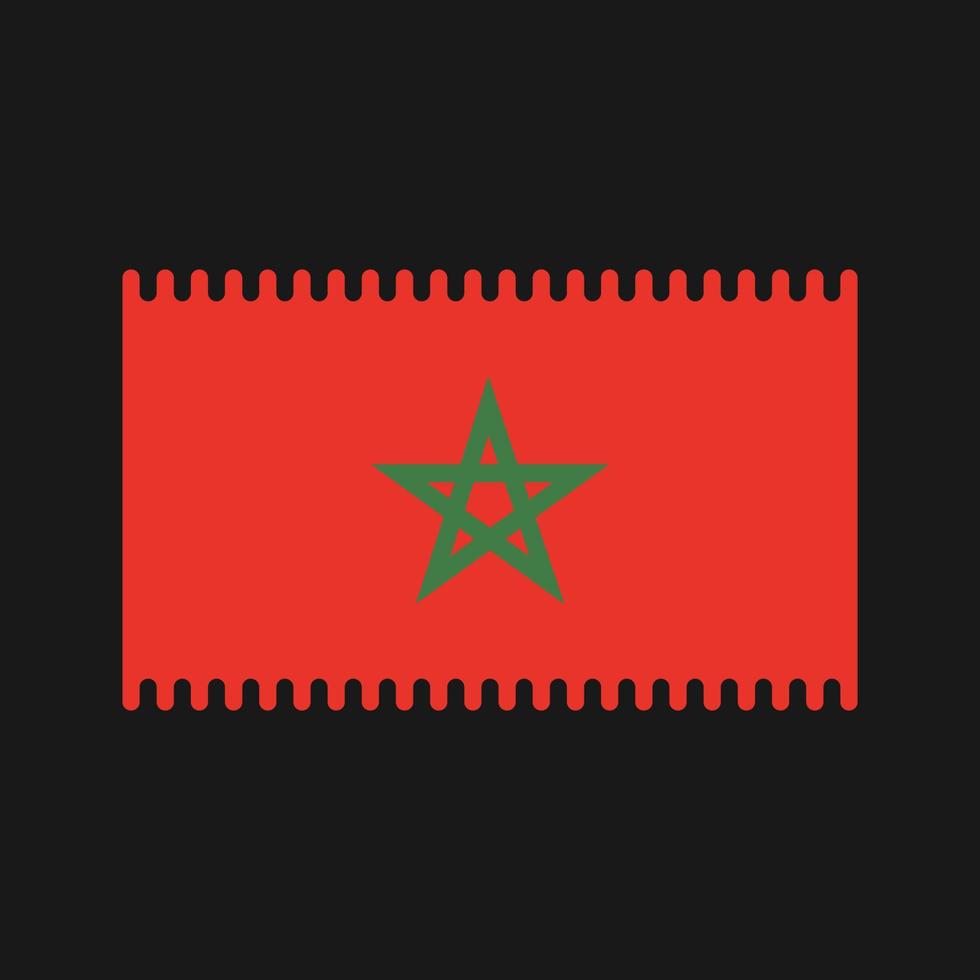Vektor der marokkanischen Flagge. Nationalflagge