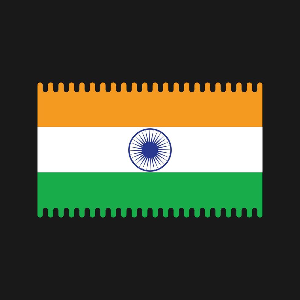 Vektor der indischen Flagge. Nationalflagge