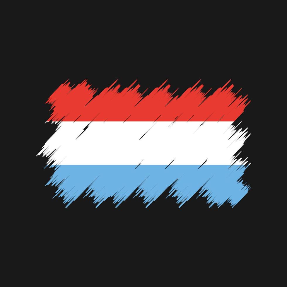 luxembourg flagga borste. National flagga vektor