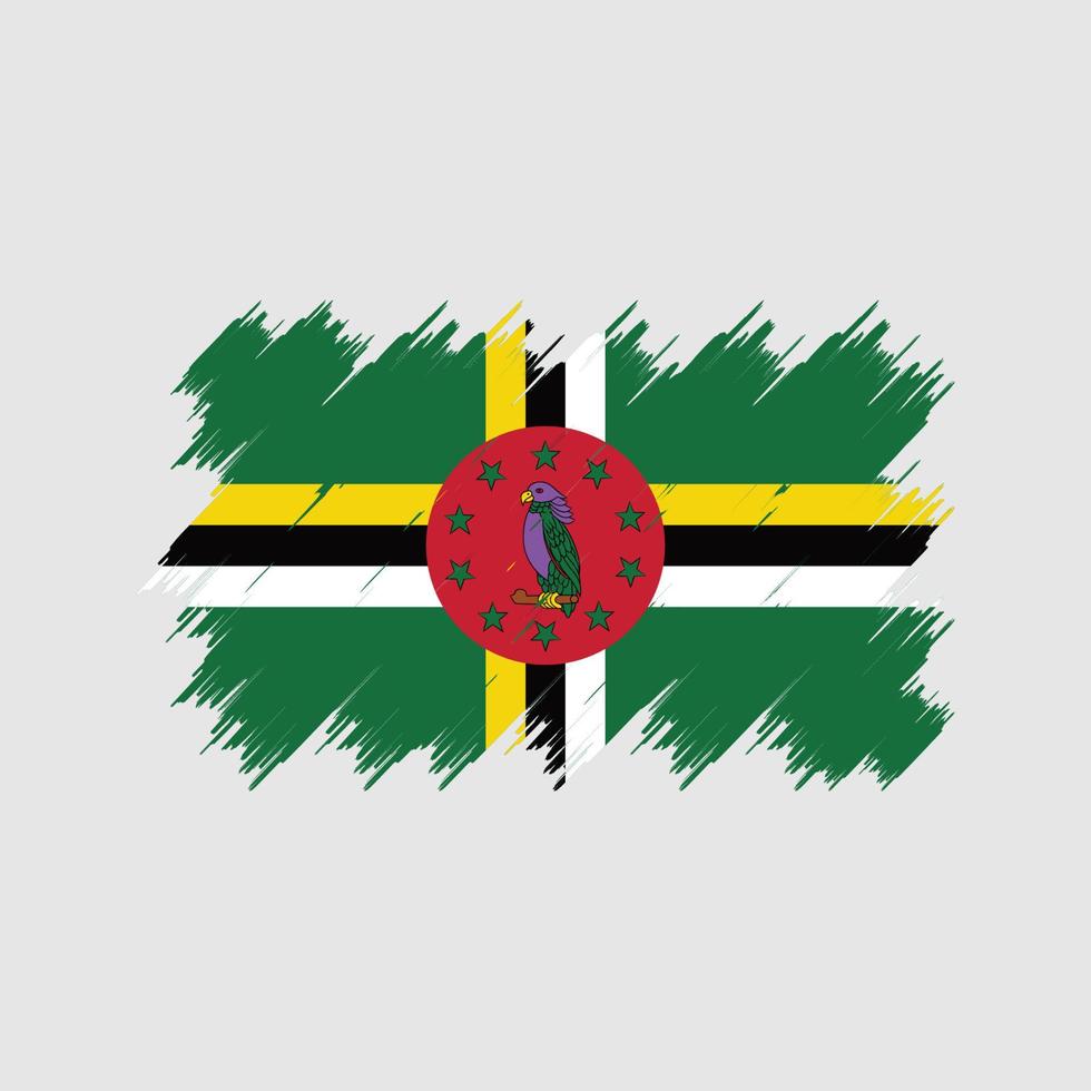Dominikanische Flaggenbürste. Nationalflagge vektor