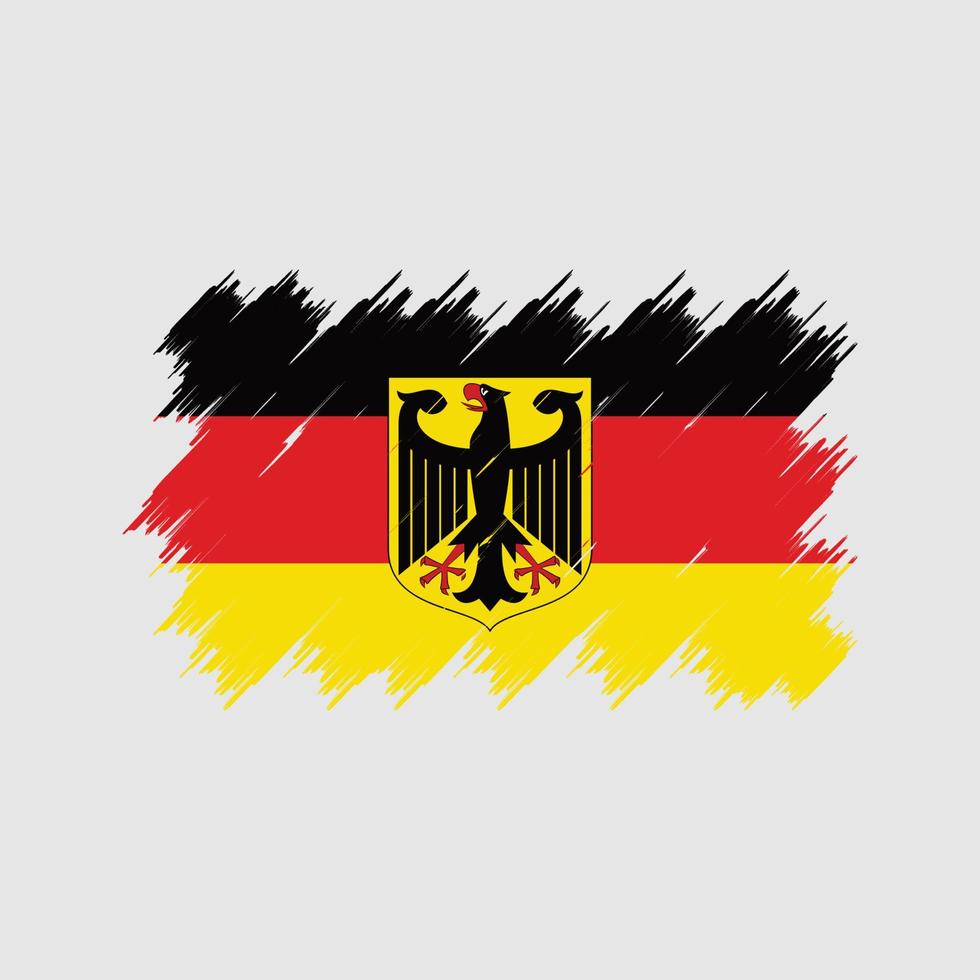 Bürste der deutschen Flagge. Nationalflagge vektor