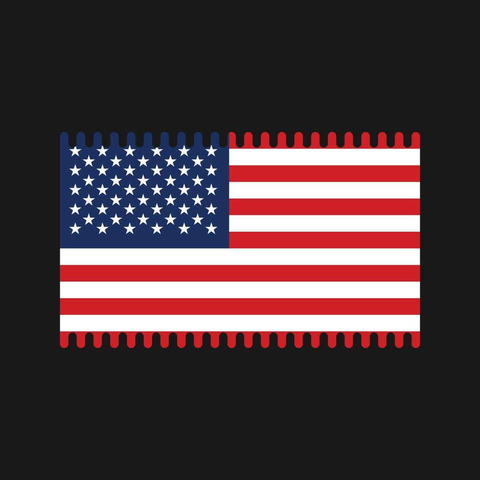 amerikanska flaggan vektor. National flagga vektor