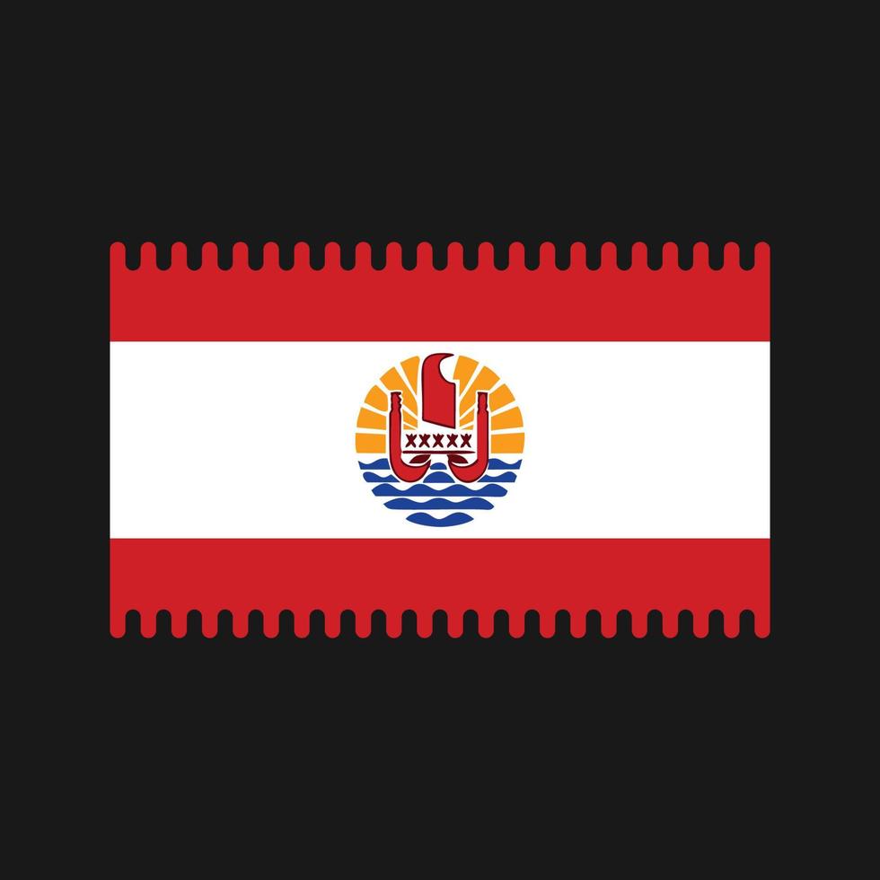 Flaggenvektor von Französisch-Polynesien. Nationalflagge vektor