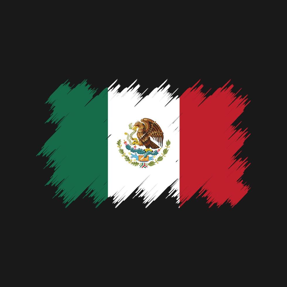 Mexiko-Flagge-Pinsel. Nationalflagge vektor