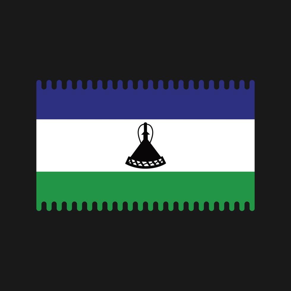 lesotho flagga vektor. National flagga vektor