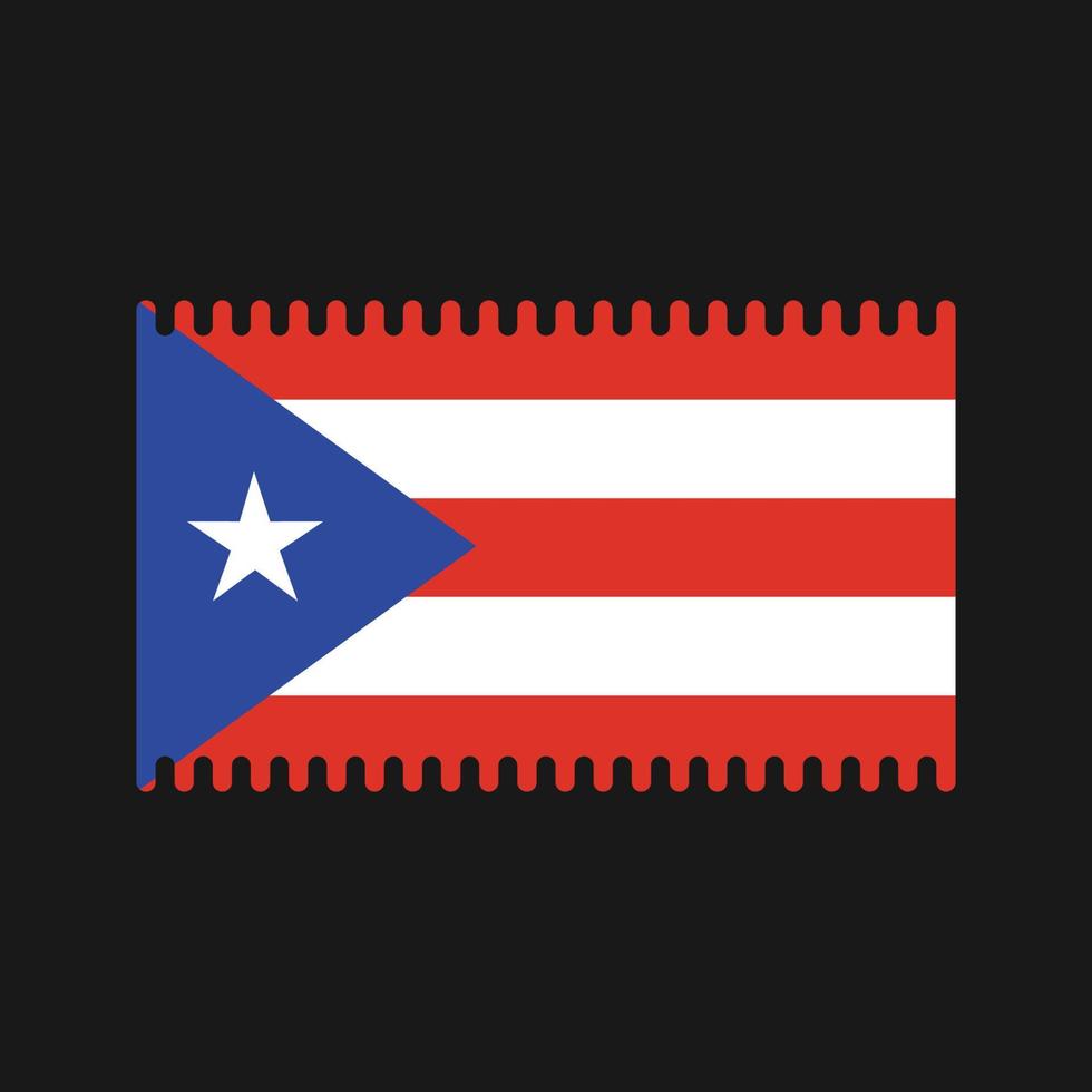 puerto rico flaggenvektor. Nationalflagge vektor