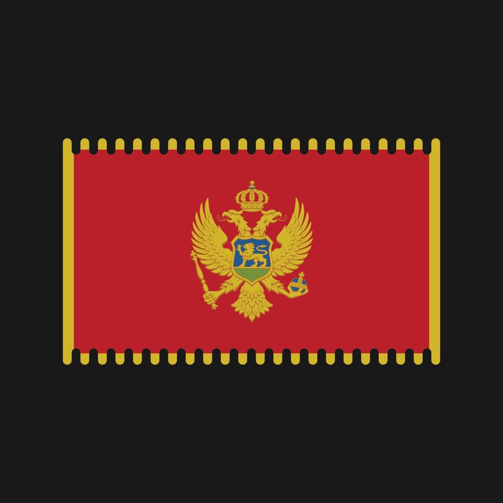 montenegro flagga vektor. National flagga vektor