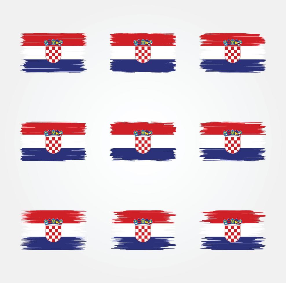 Bürste der kroatischen Flagge. Nationalflagge vektor