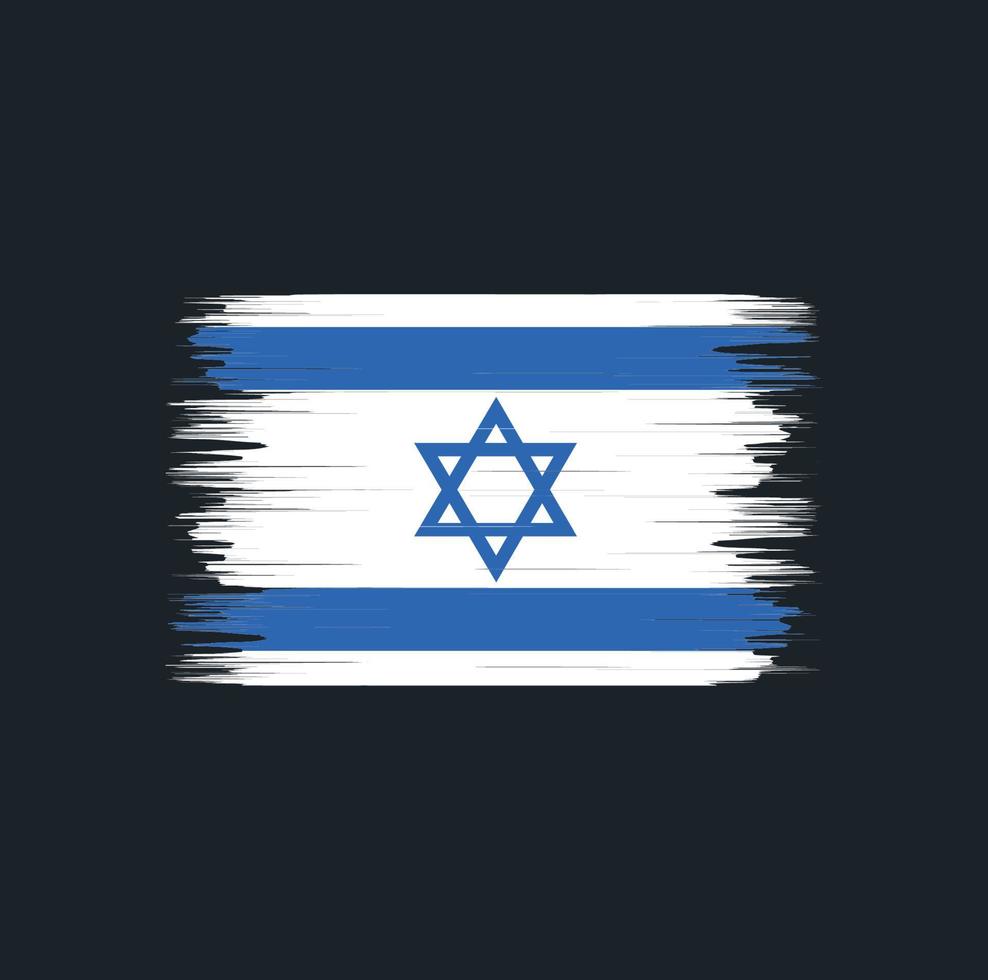 israels flagga borste. National flagga vektor