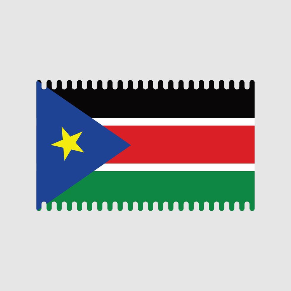 södra sudan flagga vektor. National flagga vektor