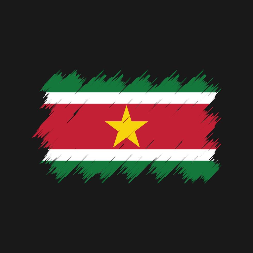 Bürste der Surinam-Flagge. Nationalflagge vektor