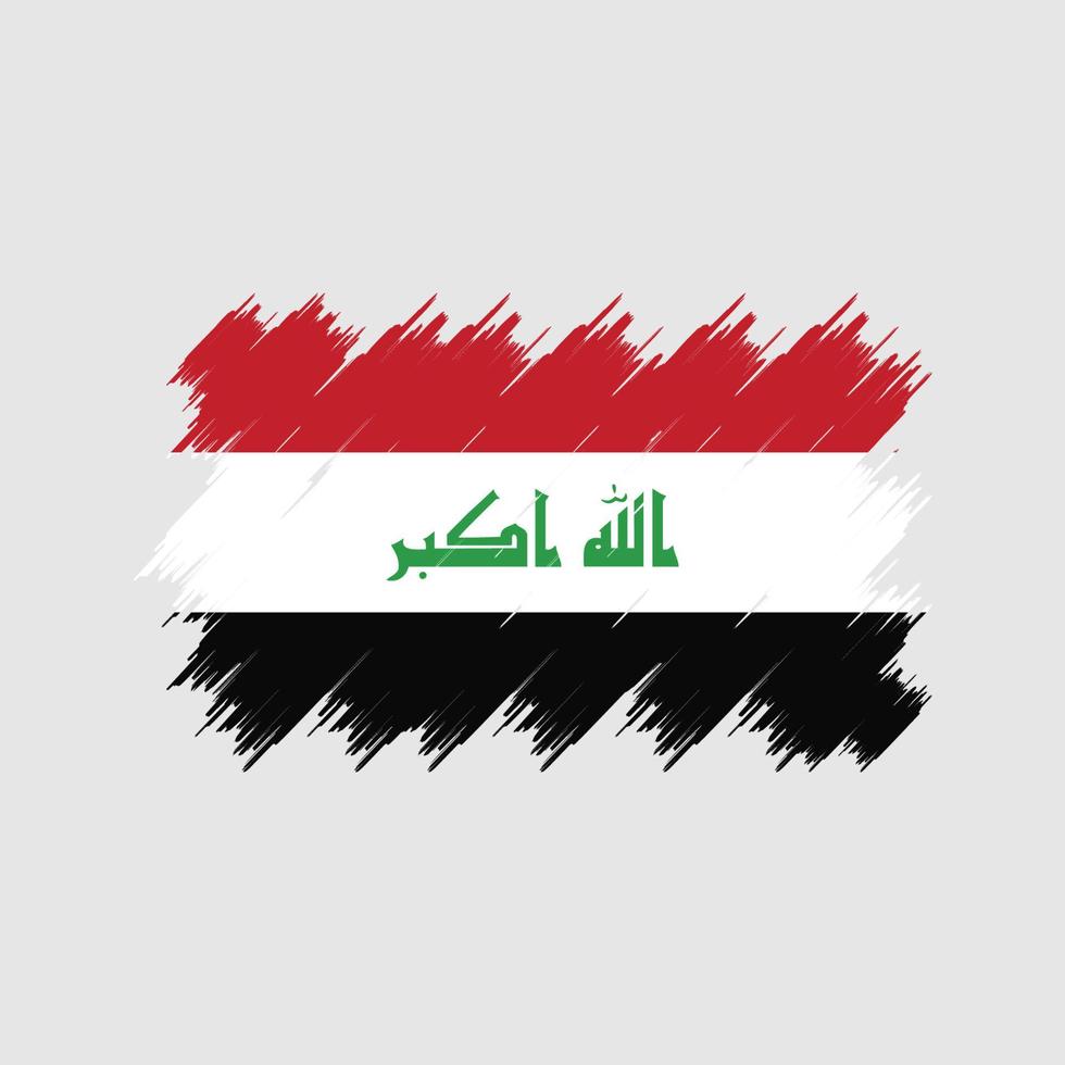 Irak-Flagge-Pinsel. Nationalflagge vektor