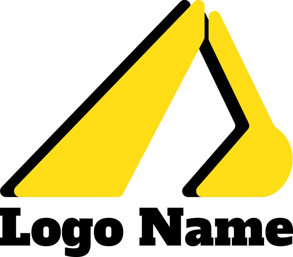 ein Buchstaben-Rolltreppen-Logo-Design vektor