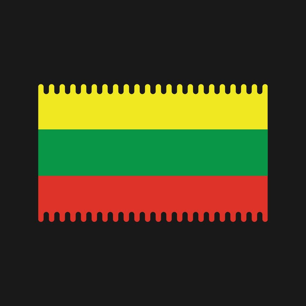 litauens flagga vektor. National flagga vektor
