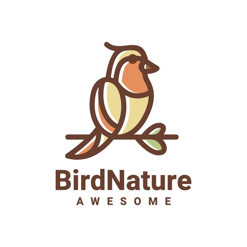 Illustrationsvektorgrafik der Vogelnatur, gut für Logodesign vektor