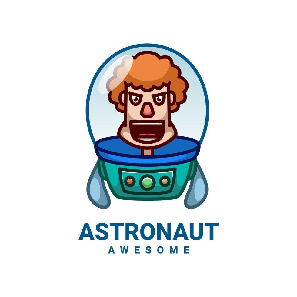 Illustrationsvektorgrafik des Astronauten, gut für Logodesign vektor