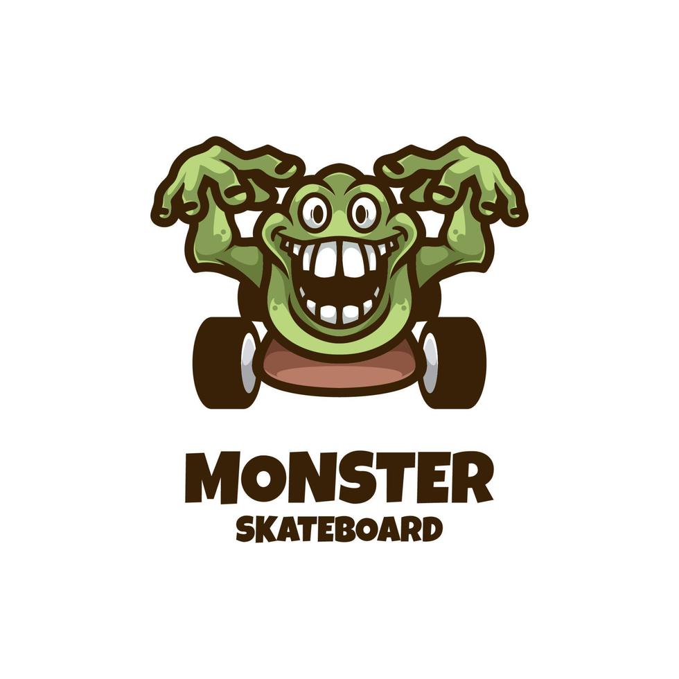 Illustrationsvektorgrafik des Monsterskateboards, gut für Logodesign vektor