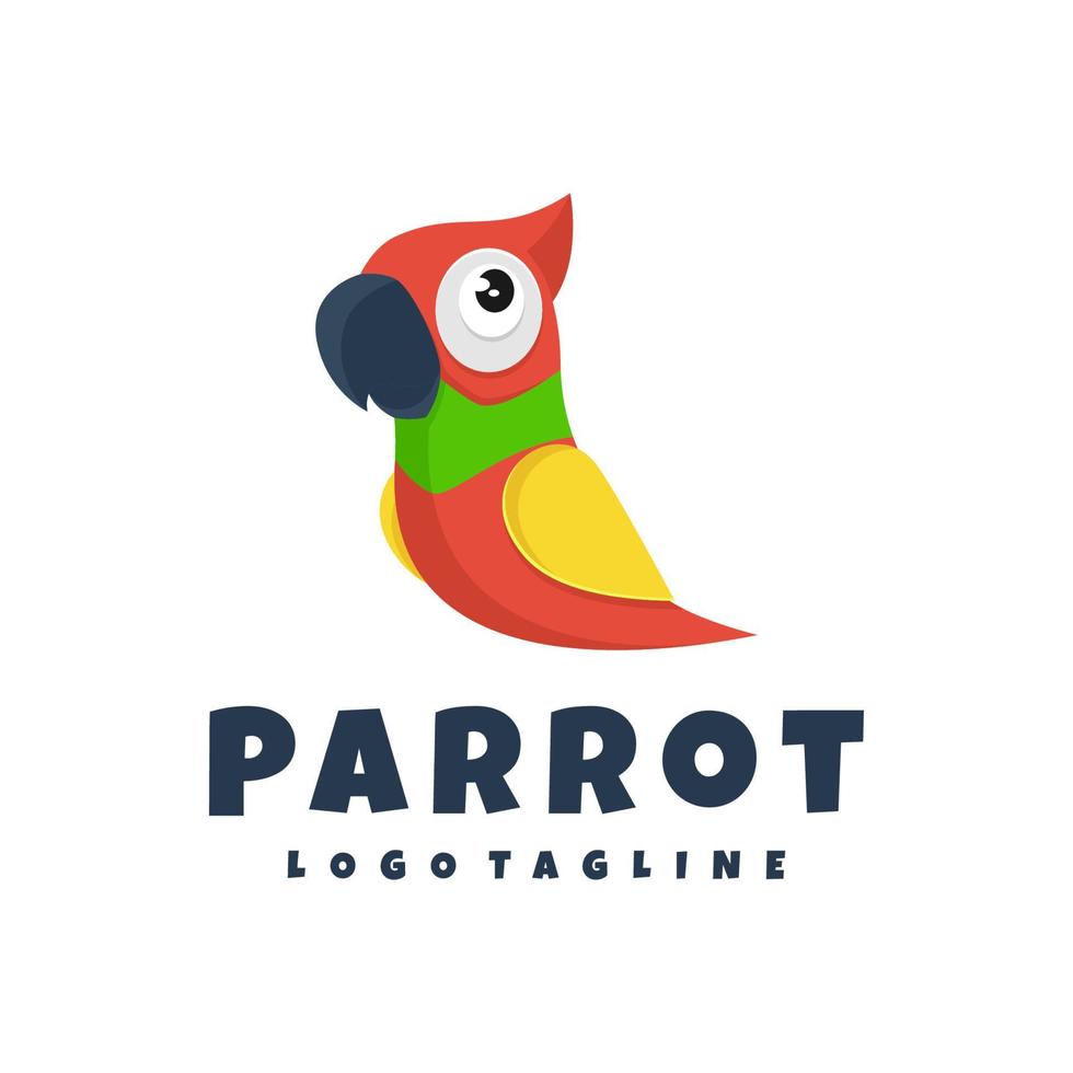 Illustrationsvektorgrafik des Papageis, gut für Logodesign vektor