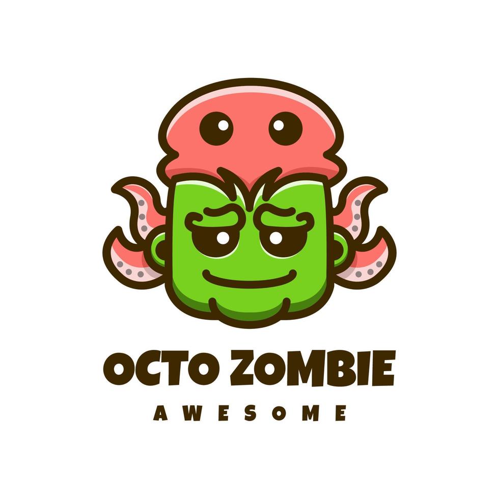 illustration vektorgrafik av octo zombie, bra för logotypdesign vektor