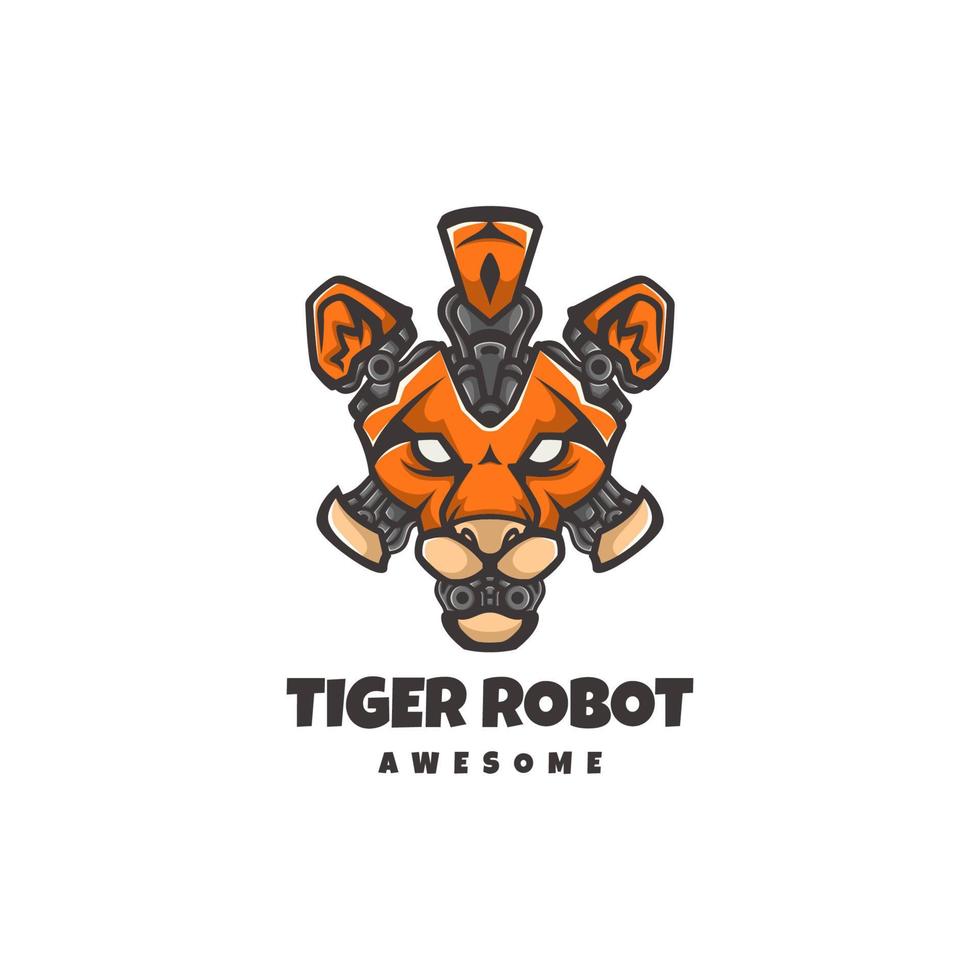 illustration vektorgrafik av tigerrobot, bra för logotypdesign vektor