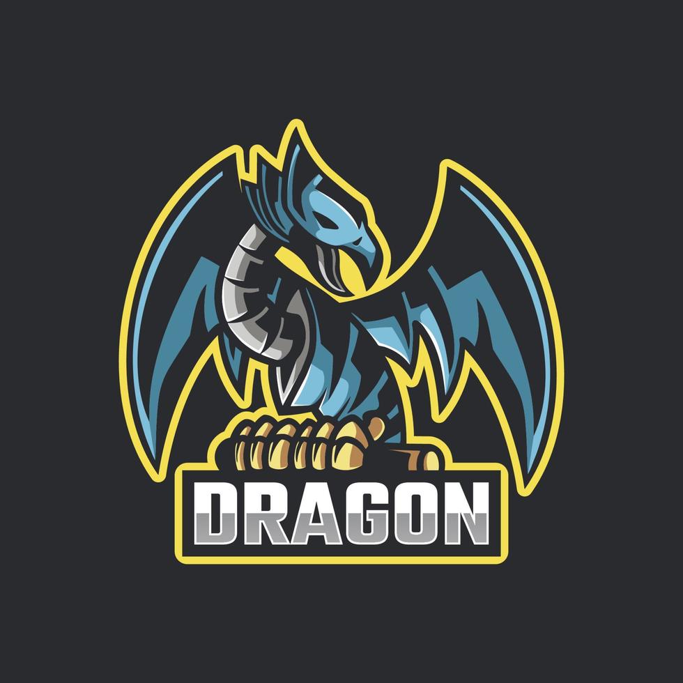 Illustrationsvektorgrafik des Drachen, gut für Logodesign vektor