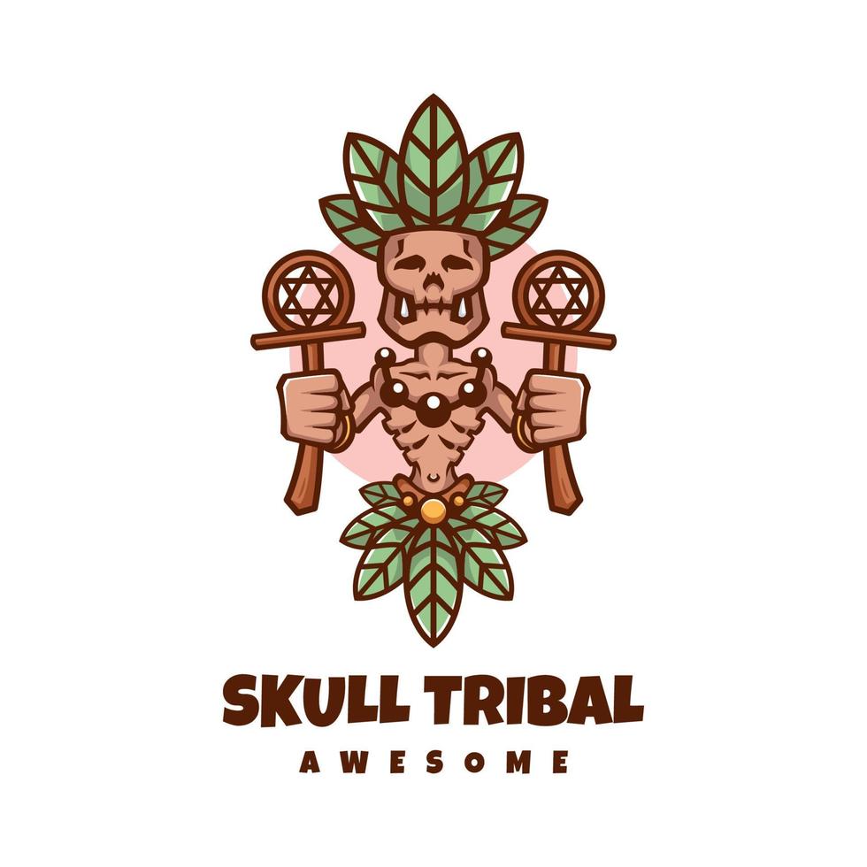 illustration vektorgrafik av skull tribal, bra för logotypdesign vektor